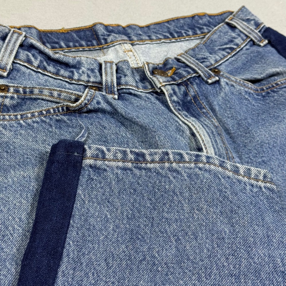 Levis 562 Loose Fit Two Tone Blue Denim Jeans Mens Side Stripe Orange Tab